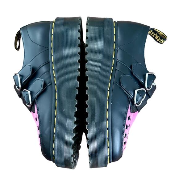 Dr. Martens  Lazy Oaf Platform Pink Black Buckle Creeper collab Leather SZ 6/7 - Picture 8 of 12